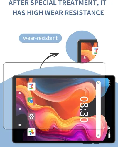 Vista 4 de Paquete de 2 protectores de pantalla para tableta Topsand G12 de película de vidrio templado de 10 pulgadas, protector de pantalla BOVUGAC