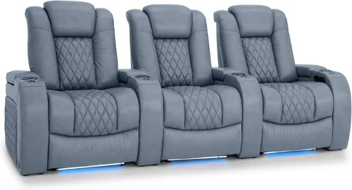 Vista 104 de Seatcraft Asiento de cine en casa Diamante Marrón Reclinable Individual