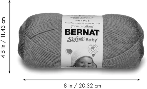 Vista 13 de Bernat Softee - Ovillo de lana para bebé, 5 onzas, calibre 3 ligero, color verde hierba