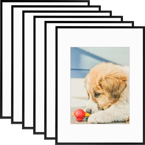 Vista 15 de AUEAR, Juego de 6 portarretratos de aluminio de 11 x 14 pulgadas, hechos para exhibir fotos de 8 x 10 pulgadas con paspartú o de 11 x 14 pulgadas