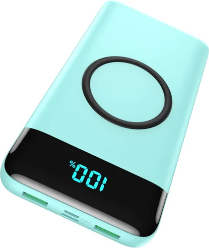Vista 9 de Wireless Portable Charger 30,800mAh,15W Wireless Charging USB C Power Bank,25W PD QC 4.0 Fast Charging 4 Outputs Travel Essentials Battery Pack Negro