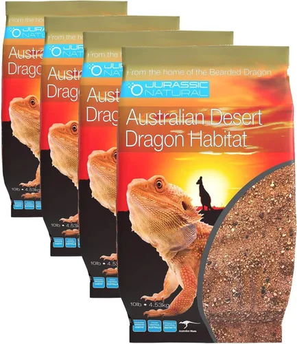 Vista 6 de Jurassic Natural - Sustrato natural de hábitat de dragón del desierto australiano para dragones barbudos y otros lagartos, rojo, 10 libras