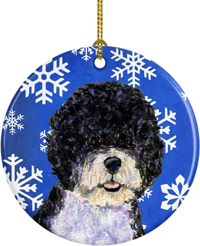 Vista 154 de Caroline's Treasures Cavalier Spaniel - Adorno de cerámica para colgar en el árbol de Navidad, para el hogar, Navidad, fiestas, regalo, 3 pulgadas