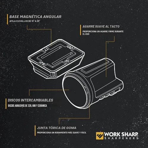 Vista 3 de Work Sharp Afilador de cuchillos rodantes, 4 ángulos de afilado, para todos los juegos de cuchillos de cocina