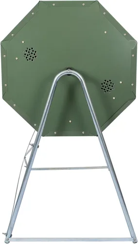 Vista 3 de Jora Composter JK 270 - Vaso de compostaje de doble cámara para exteriores, 70 galones, construcción de acero galvanizado