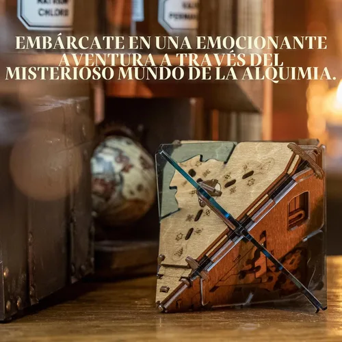 Vista 4 de Caja de rompecabezas antigravedad PUZZLE POTATO - Rompecabezas 3D para cerebro para adultos - Cofre del tesoro de madera - Caja de rompecabezas