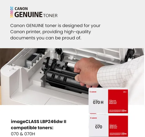Vista 6 de Canon imageCLASS LBP246dw II - Dúplex monocromático, impresora láser inalámbrica, función única, con garantía limitada de 1 año, 42 PPM