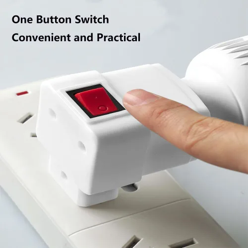 Vista 6 de Adaptador de extensión de enchufe E26/E27 con interruptor, enchufe de luz enchufable, convierte la toma de corriente a enchufe de bombilla