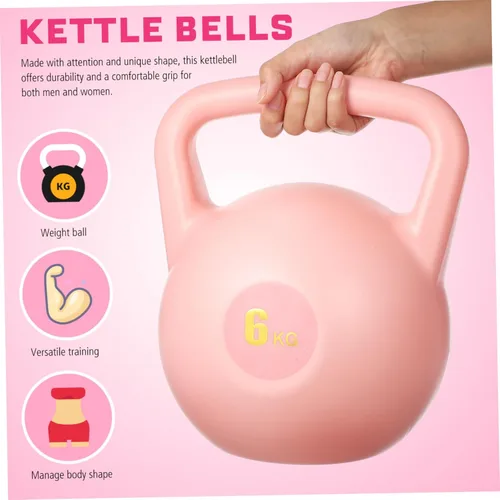 Vista 9 de SUPVOX Pesa rusa rellena de agua, peso de polietileno rosa para entrenamiento de fuerza y entrenamientos de gimnasio, equipo de ejercicio de agarre