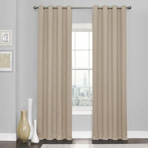 Vista 4 de Eclipse Kingston - Cortinas opacas para dormitorio, 52 x 63 pulgadas, oscurecimiento con aislamiento, panel individual con ojales en la parte