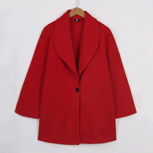 Vista 6 de Gabardina de lana de invierno para mujer, cálida, delgada, larga, abrigo para mujer, moda de otoño 2022