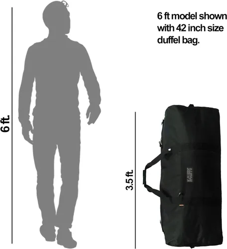 Vista 7 de Bolsa de viaje de alta resistencia para equipos equipo de viaje bolsa de techo Negro 42 pulgadas Básico