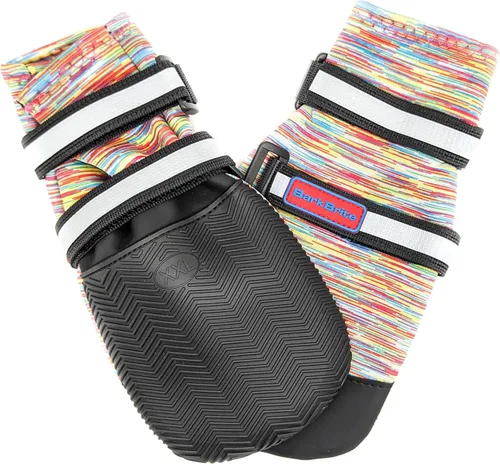 Vista 11 de Botas protectoras para patas de perro en neopreno, para todos los climas, con correas retráctiles en 5 tamaños., Negro