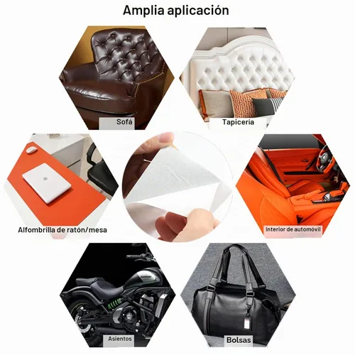 Vista 4 de ILOFRI Cinta de Parche de Reparación de Cuero Autoadhesiva de 3x60 pulgadas, Kit de Reparación de Vinilo y Cuero para Sofás, Muebles, Asiento