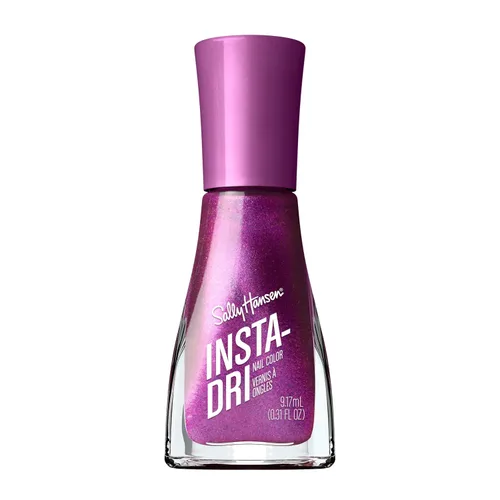Vista 19 de Sally Hansen Insta-Dri Holo-Glow Esmalte de uñas de secado rápido, duración prolongada, brillo sin vetas Semi-opaco, con destellos 102 Lila
