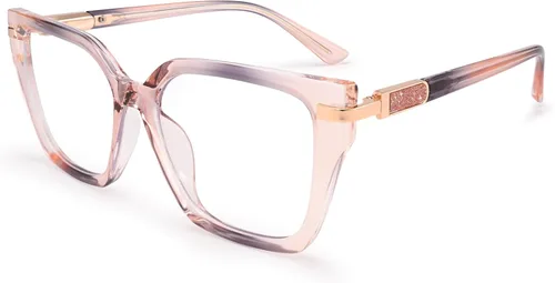 Vista 8 de Dollger Gafas de luz azul para mujer, lentes de bloqueo de luz azul, lentes retro cuadrados TR90