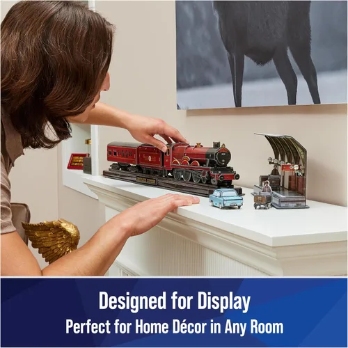 Vista 5 de 4D Build, Kit de modelo 3D de Hogwarts Express de Harry Potter, coleccionables de Harry Potter y decoración de escritorio, rompecabezas