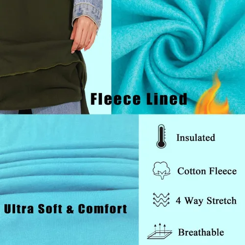 Vista 3 de TAIPOVE Sudaderas con capucha de forro polar liso para mujer de algodón cálida suave de manga larga casual atlética suelta