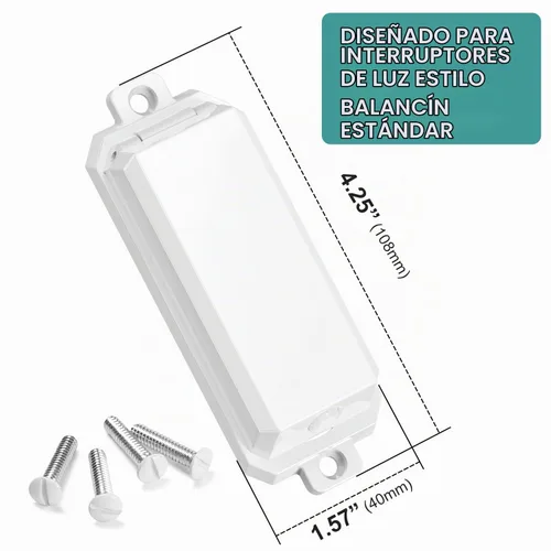 Vista 2 de CLYMENE Paquete de 2 fundas protectoras para interruptor de luz, cubierta