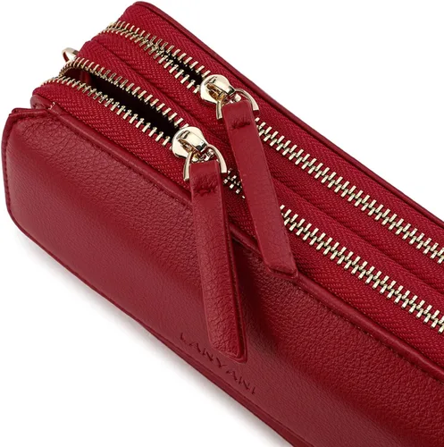 Vista 6 de Lanyani Cartera cruzada RFID con bolsillo para teléfono para mujer, cuero vegano
