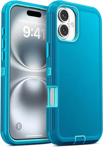 Vista 10 de Jelanry - Funda para iPhone 15 5G, protección resistente, resistente, color negro Dropproof & Dual-Layer Protective Back Cover with Port Anti
