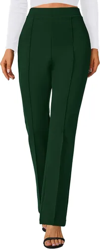 Vista 24 de Urban CoCo Pantalones de trabajo elásticos con corte de bota, pantalones de yoga pequeños para oficina casual