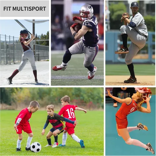 Vista 7 de GRAPMKTG 3 pares de calcetines de fútbol de fútbol para jóvenes, calcetines de béisbol y sóftbol para mujeres y hombres y niñas