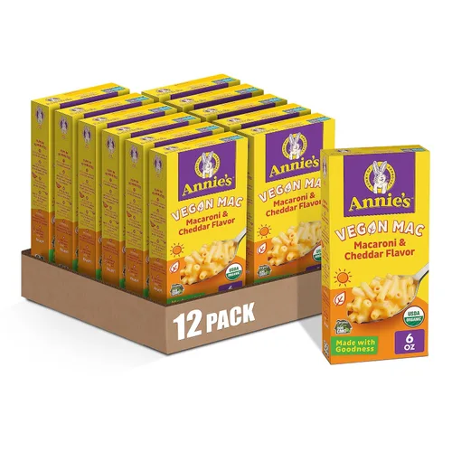 Vista 11 de Annie's Pasta y Salsa Vegana con Sabor a Macarrones y Queso, Orgánica, a Base de Plantas, Para Cena o Snacks, 6 onzas