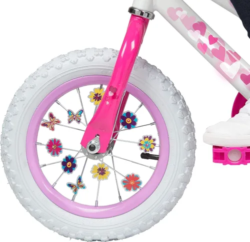 Vista 6 de Ride Along Dolly - Radios de rueda de bicicleta – Accesorios de radios de bicicleta de flores y mariposas coloridas – Bonitos accesorios