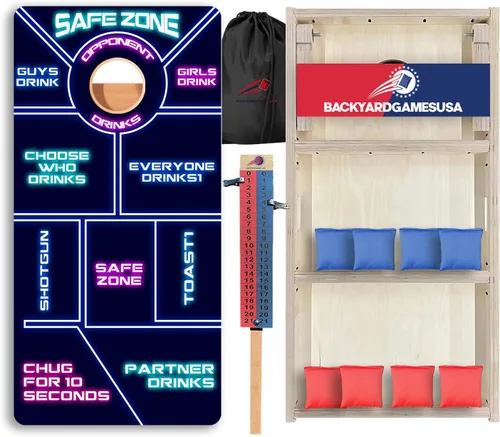 Vista 122 de CornholeGamesUSA Pro - Juego de tablas de Cornhole Fabricado en Estados Unidos Abedul báltico 3/4 Sin rebote Patas triples gruesas Dos 1