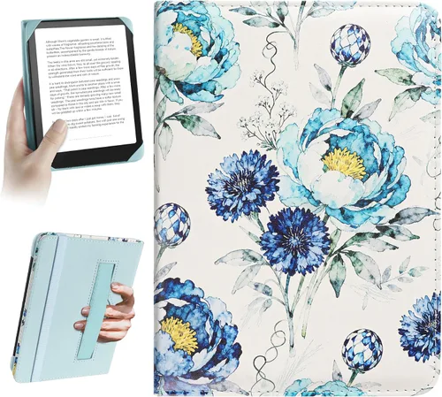 Vista 10 de HoYiXi Funda universal para Kindle eReader de 6 pulgadas, compatible con Paperwhite (2015/2018)/Pocketbook y Tolino/Kobo Clara HD, funda protectora