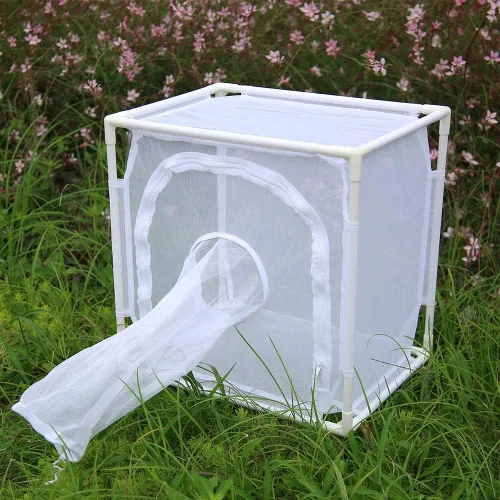 Vista 5 de RESTCLOUD Jaula de hábitat de mariposa monarca, terrario de malla para insectos al aire libre, 16 x 12 x 16 pulgadas