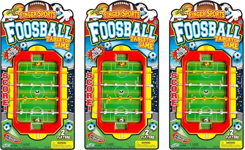 Vista 9 de JA-RU Mini Foosball Table (1 Toy) Mini Arcade Tabletop Soccer & Football Party Favors. Portable Handheld Games for Kids & Office Desk Toys. 255-1s