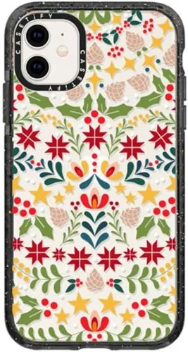 Vista 91 de Funda Impact de CASETiFY para iPhone 11 - Tiempo A Solas de Esther Kim - Negro Claro