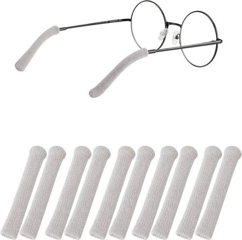 Vista 13 de Cojines para las orejas para lentes con tela de algodón, puntas de retenedor de gafas de punto suave, almohadillas elásticas antideslizantes