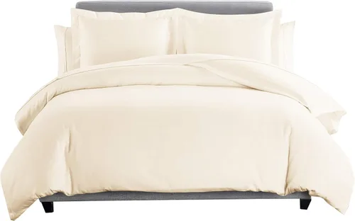 Vista 2 de sheetsnthings Juego de ropa de cama matrimonial de 600 hilos, 100% algodón de 7 piezas, funda de edredón y fundas de almohada con sábanas de cama
