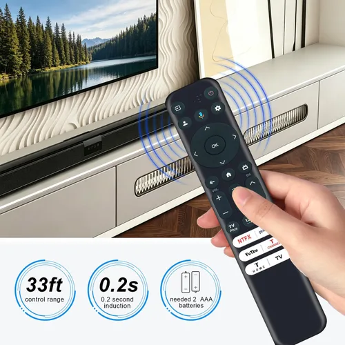 Vista 3 de RC813 FMB1 Control remoto de voz apto para TCL QM8/QM7/S4/S3/Q7/Q6/Q5
