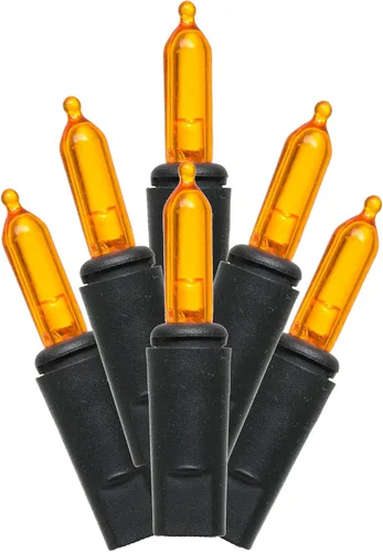 Vista 10 de Vickerman 50 LED luz blanca cálida Dura-Lit en cable negro, 37' cadena de luz de Navidad