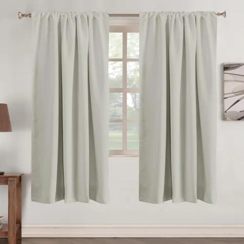 Vista 94 de Turquoize Cortinas Opacas con Aislamiento Térmico Paneles de Tratamiento de Ventanas con Bolsillo para Barra Paneles de Ventana para Ventanas