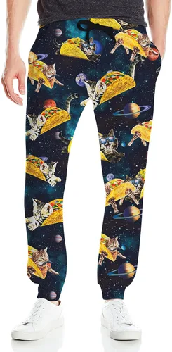 Vista 4 de uideazone - Pants deportivos de estilo casual con estampados en 3D, para hombres y mujeres
