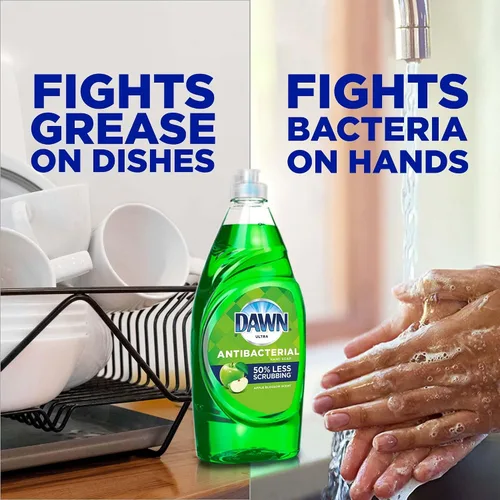 Vista 3 de Dawn, Jabón de manos ultra antibacteriano con aroma a flor de manzana, 18 onzas líquidas