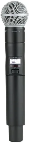 Vista 2 de Shure Transmisor de mano ULXD2/SM58 con cápsula de micrófono vocal SM58 - para uso con sistemas de micrófono inalámbrico digital ULX-D, receptor se