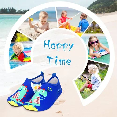 Vista 5 de Zapatos de agua para niños al aire libre, secado rápido, calcetines acuáticos para deportes, playa, natación, surf, ligeros, para niños pequeños