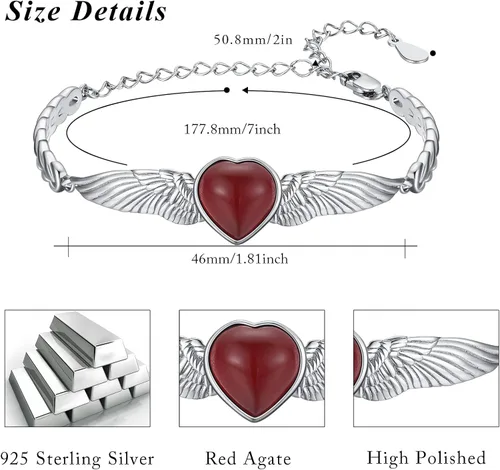 Vista 6 de Women's Bracelet Link Bracelets S925 Sterling Silver Adjustable Bracelet Dainty Jewelry Gifts for Women Teen Girls