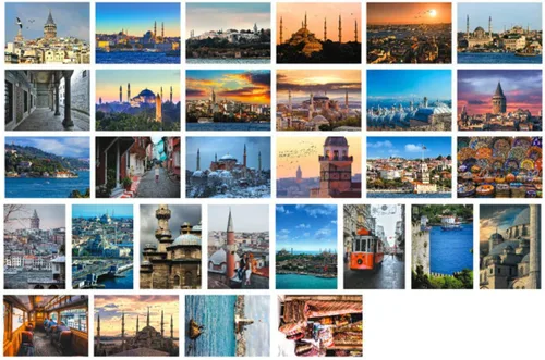 Vista 9 de HOSTEESSCHOICE Tarjetas postales de viaje, juego de 30 tarjetas postales variadas que representan sitios de viajes de fama mundial, postales Athens