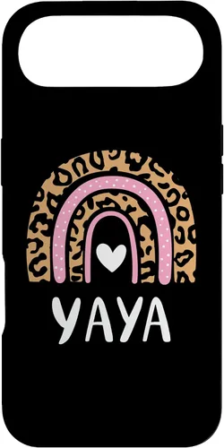 Vista 27 de Yaya Leopard Print Rainbow Cute Mothers Day Funny Yaya Case for iPhone 16