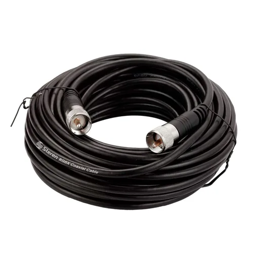 Vista 10 de STEREN Cable coaxial RG8X de 6 pies, cable coaxial CB con conectores UHF PL259, macho a macho de baja pérdida de 50 ohmios para radio HAM, LMR400