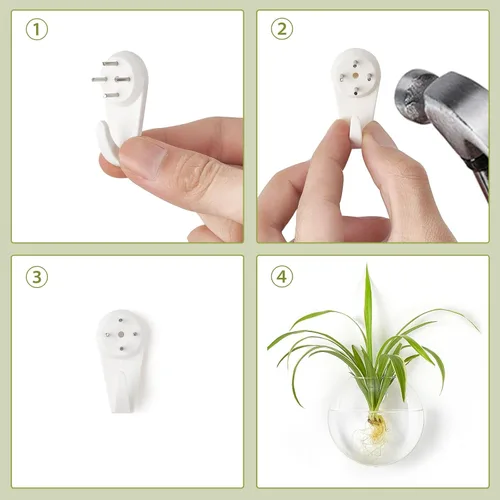 Vista 7 de Mkono Plantador colgante de pared, estaciones de propagación, jarrón de vidrio para plantas hidropónicas, hogar, oficina, sala de estar, baño