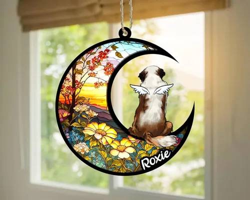 Vista 69 de LOVELYPOD Adorno de Navidad personalizado para perro Basset Hound (marrón) Basset Hound (marrón) adorno para atrapasoles de perro, razas de perros