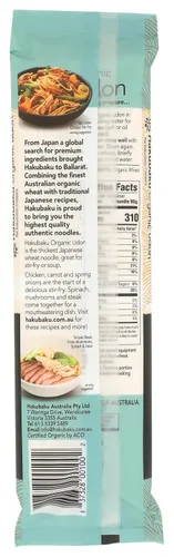 Vista 2 de Hakubaku Fideos de trigo Udon orgánico (1 x 9.5 oz)
